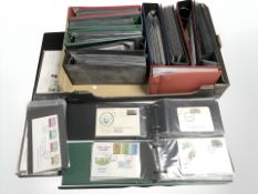 Thirteen albums of first day covers (1 box)