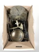 A 19th century brass longcased clock face signed Lockwood, Swaffham,