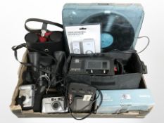 Canon and other cameras, Taskco 10 x 50 binoculars, JVC cassette adaptor,