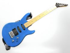 A Washburn junior electric guitar.