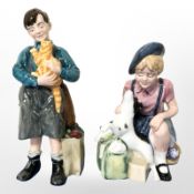 Two Royal Doulton figures, Welcome Home HN 3299, number 1450 of 9500 and The Homecoming HN 3295,