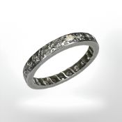 A platinum diamond eternity ring, approximately 0.8ct, size M.
