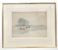 Victor Noble Rainbird (1887-1936) : Eventide, watercolour, 24 cm x 33 cm.