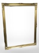 A large reproduction gilt picture frame, internal dimensions 121 cm x 91 cm.