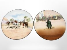 A Royal Doulton Dicken's Ware plate : Tony Weller and a further Doulton plate 