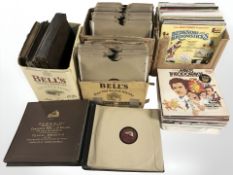 A large quantity of vinyl LP records and 78s including soundtracks, greatest hits albums, etc.