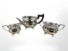 A silver plated tea service (3)