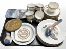 Royal Copenhagen shallow pin dishes and similar bird ornaments,