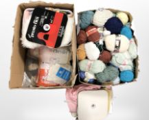 A large quantity of wool, fabrics and haberdashery related items.