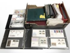 Ten albums and further loose first day covers (1 box)