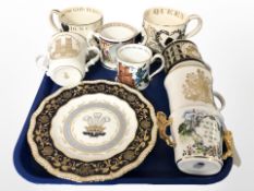 A group of royal commemorative plates, Royal Crown Derby,