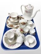 A Royal Albert Old Country Roses part tea set, Shelley part tea set,