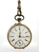 A continental lady's 18ct gold fob watch CONDITION REPORT: 32.4g gross.