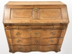 A 19th century oak bureau, width 118 cm.