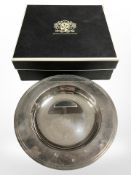 A silver shallow dish, Sheffield marks,