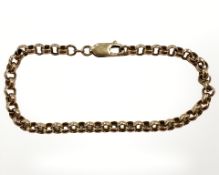 A 9ct gold belcher-link bracelet, length 19cm CONDITION REPORT: 4.