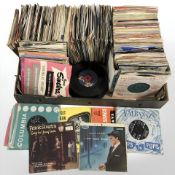 A quantity of vinyl 45 singles including Sinatra, The Police, The Shadows, etc.