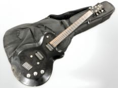 A Yamaha electric guitar (AF) with gig bag.