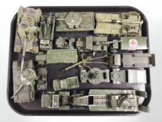 A group of Dinky die cast military model vehicles
