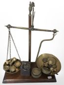 A set of brass scales,