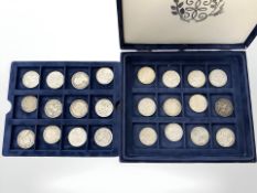 A group of twenty two silver Crowns and two Double Florins including 1819, 1821, 1822, 1845,