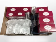 A quantity of Royal Albert and Stuart Crystal drinking glasses (one box)