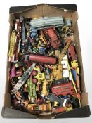 A quantity of 20th century play worn die cast vehicles,
