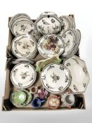 A quantity of Royal Doulton floral decorated dinner wares, Japanese Kutani vessels,