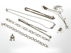 A group of 9ct yellow gold and yellow metal jewellery,