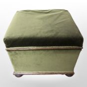 A Victorian upholstered storage box, width 57 cm.