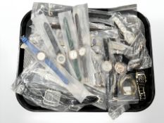 A large collection of wristwatches.