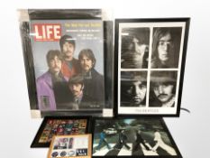 A group of The Beatles prints and montages,