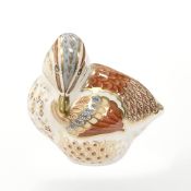 A Royal Crown Derby Teal Duckling paperweight,