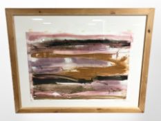 Donald James White : Tide Pool II, mixed media on paper, signed verso and dated 02', 59 cm x 83 cm.