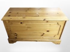 A pine blanket box