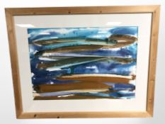 Donald James White : abstract study, mixed media on paper, signed verso,