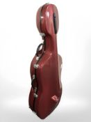A modern cello hard carry case.