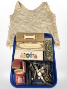 Assorted lady's and gents wristwatches, pocket knives, Ronson lighter, travel timepiece,