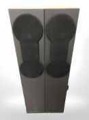 A pair of QLN model 606 floor standing speakers, height 105 cm, no leads.