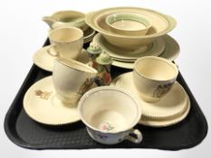 A group of Clarice Cliff designed royal commemorative tea china for Newport Pottery,