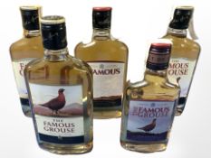 Five bottles of the Famous Grouse Scotch Whisky 200ml