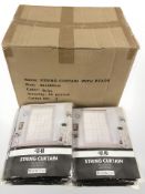 A quantity of new 90 cm x 200 cm string curtains.