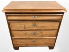 A continental mahogany four drawer chest,
