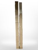 Two packs containing a quantity of aluminium floor trim.