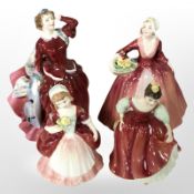 Four Royal Doulton figures : Blithe Morning HN 2065, Janet HN 1537,