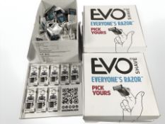A large quantity of Evo razors.