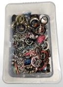 A large quantity of contemporary costume jewellery, bangles,