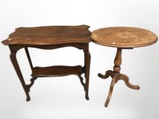 Two Edwardian occasional tables
