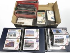 Six albums and further loose first day covers (1 box)