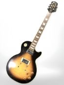 An Epiphone electric guitar (AF).